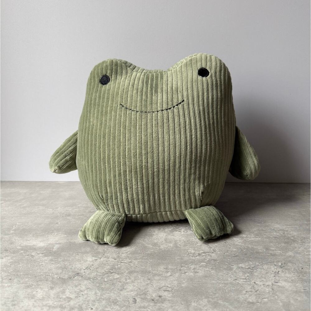 Pillowfort Kids Mini Weighted Plush Green Frog Toy Comfort Sensory Anxiety 8”